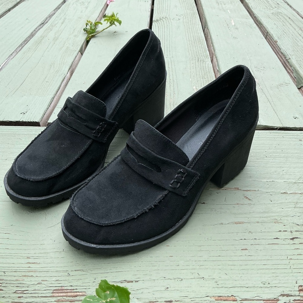 Sun Stone Maycee Lug Sole Loafers Chunky Heels Vegan Loafers Women Size 10